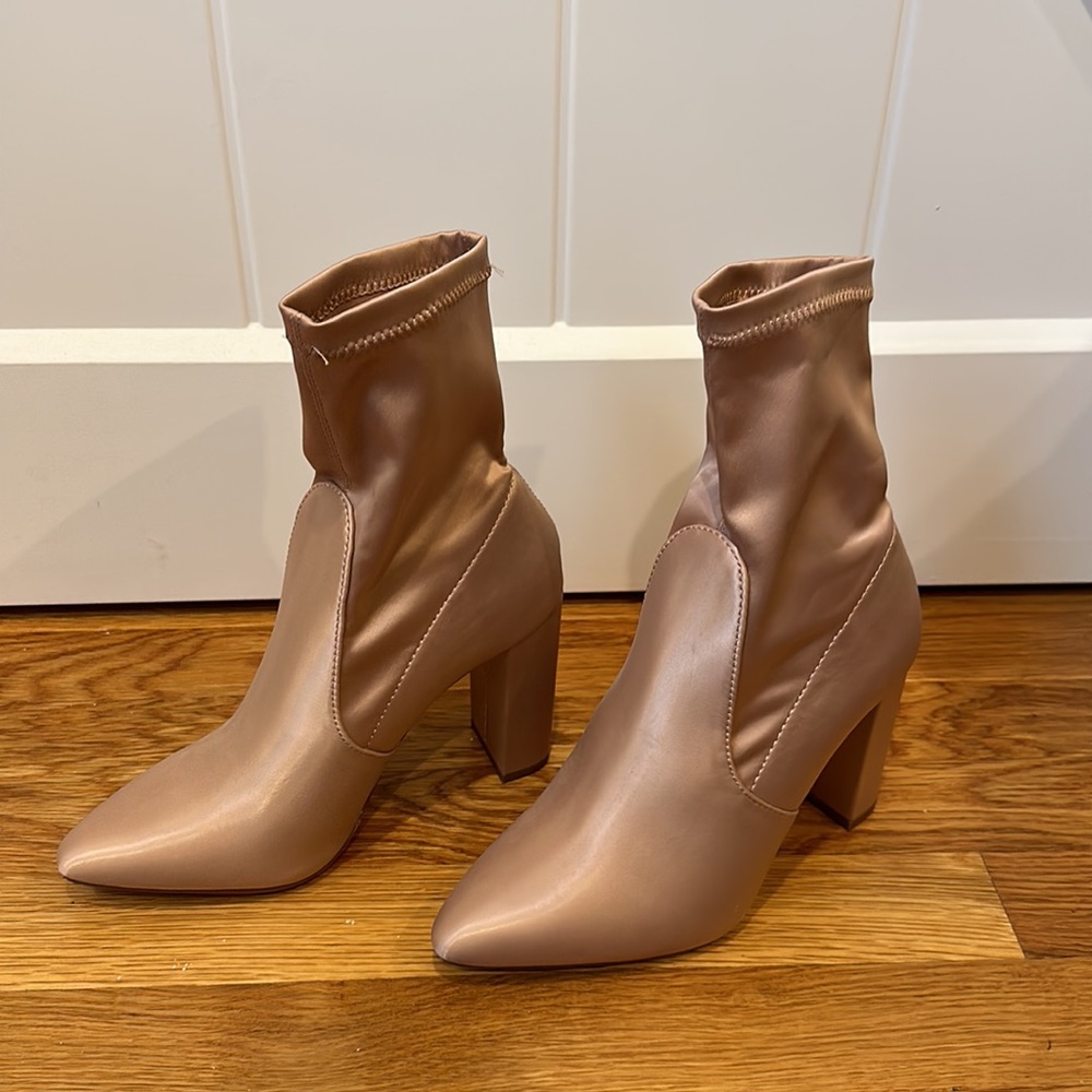 Block heel booties from Express